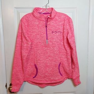 Coconut Creek Heathered Pink Gettysburg Quarter Zip Fleece Sweatshirt Size S